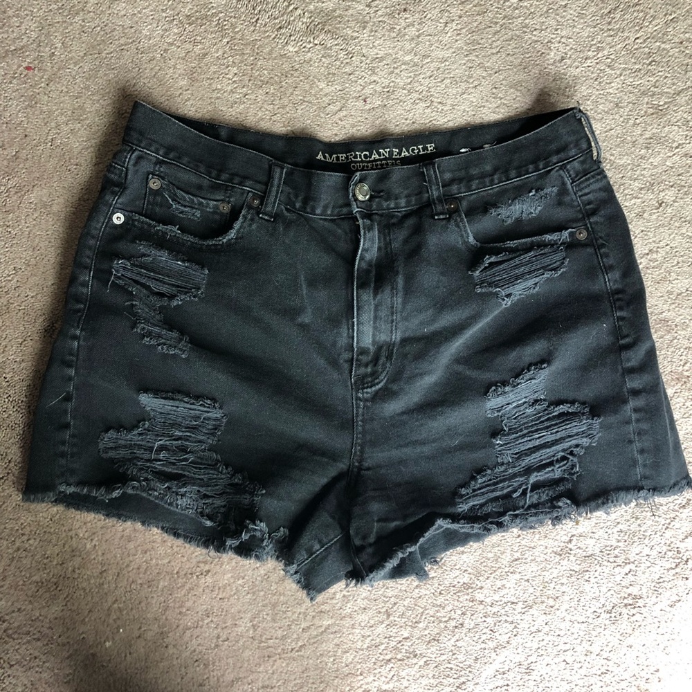 Black Denim Shorts